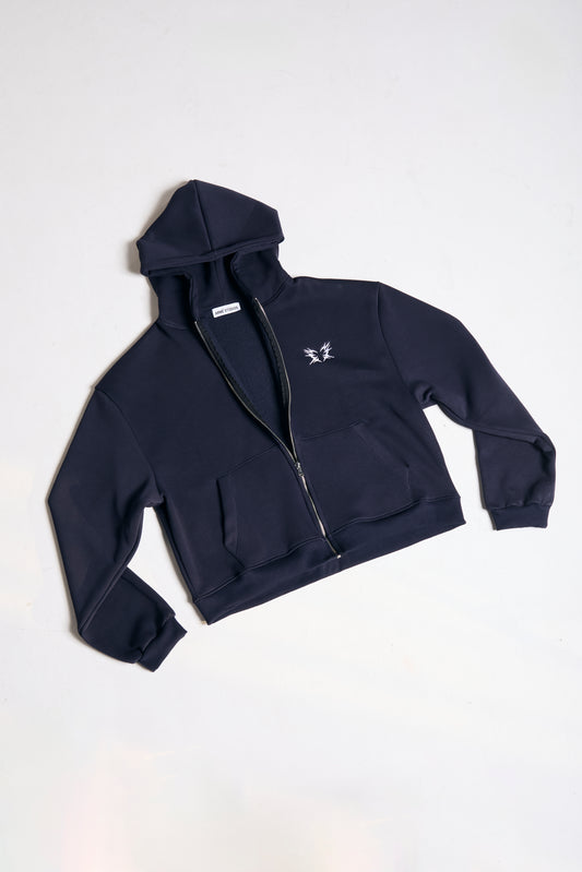 STOLEN HEART BLUE NAVY ZIP HOODIE