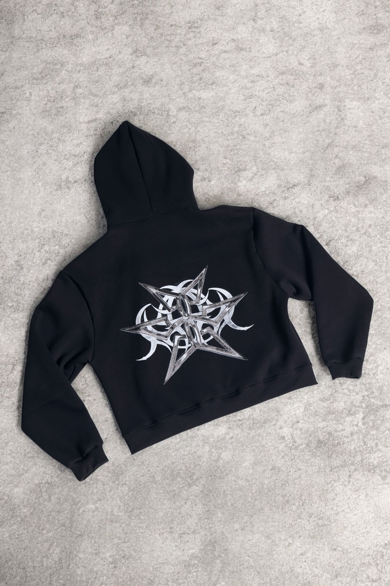 STOLEN HEART ZIP HOODIE BLACK